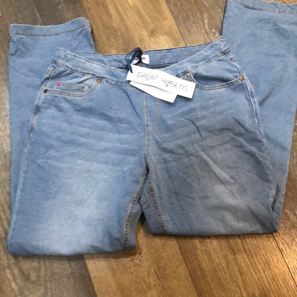 PajamaJeans Jeans Light Blue  Medium Semi Flare